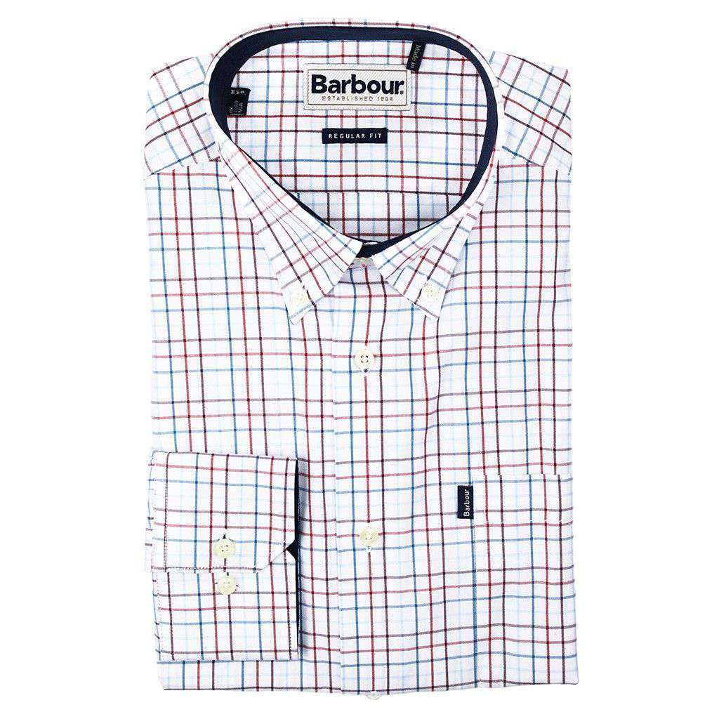 Charles Regular Fit Button Down in Crimson by Barbour - Country Club Prep