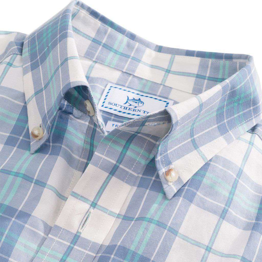 Charleston Station Plaid Sport Shirt in Marshmallow by Southern Tide - Country Club Prep