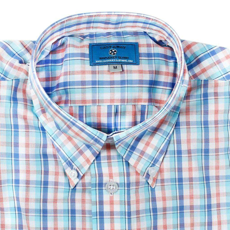 Chase Long Sleeve Button Down Shirt in Caicos Plaid by Castaway Clothing - Country Club Prep