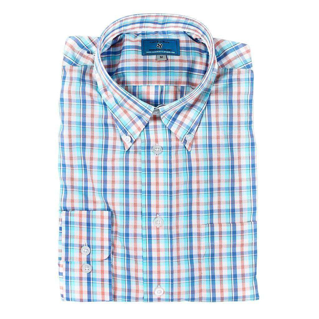 Chase Long Sleeve Button Down Shirt in Caicos Plaid by Castaway Clothing - Country Club Prep