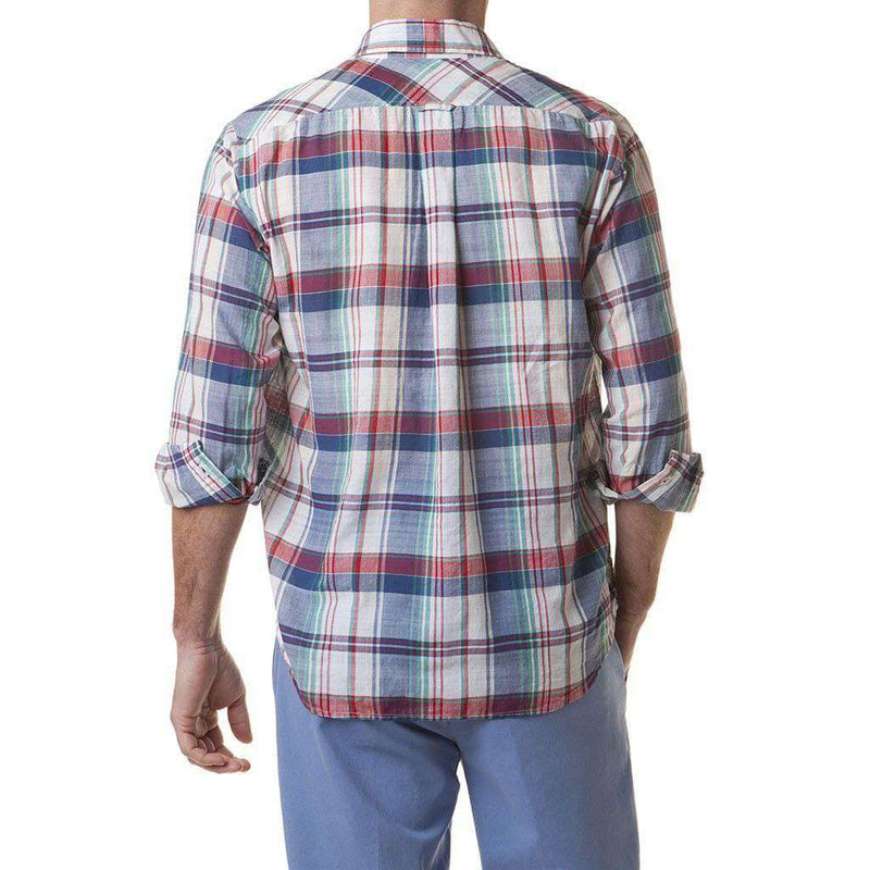 Chase Long Sleeve Shirt in Beach Madras by Castaway Clothing - Country Club Prep