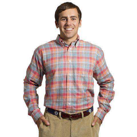 Chase Long Sleeve Shirt in Harvest Plaid Dawn by Castaway Clothing - Country Club Prep