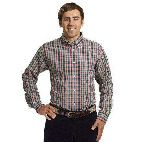 Chase Long Sleeve Shirt in Plaid Spruce by Castaway Clothing - Country Club Prep