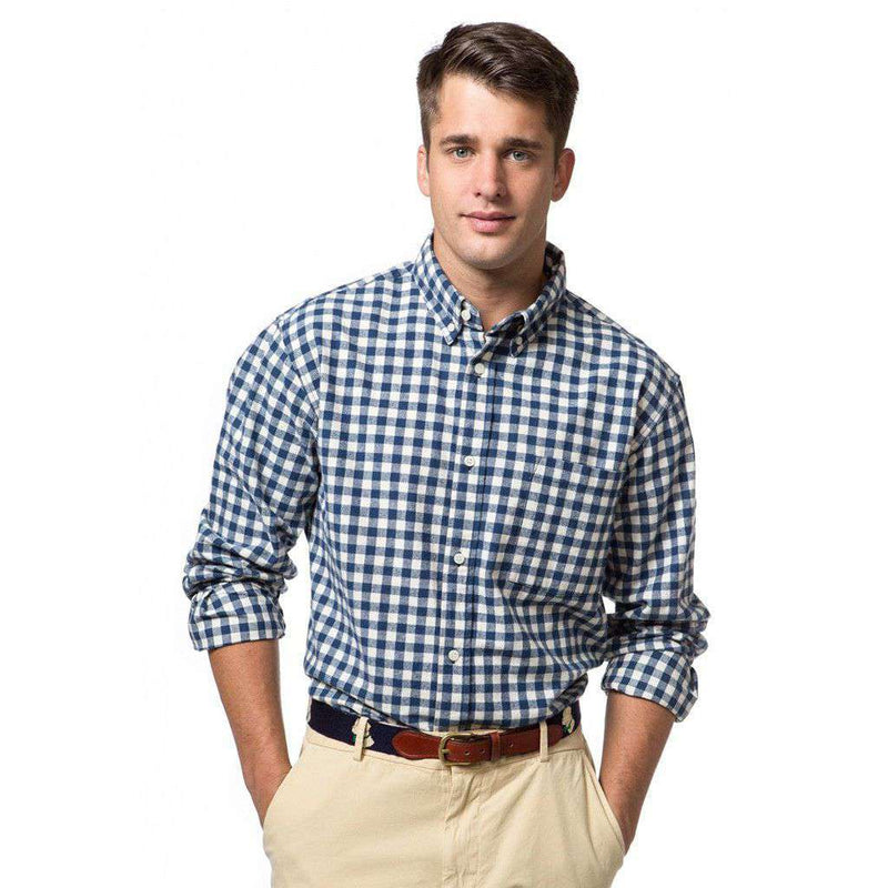 Chasteen Southern Shirt in Blue & White Plaid by Southern Proper - Country Club Prep
