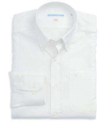 Classic Fit Royal Oxford in White by Southern Tide - Country Club Prep