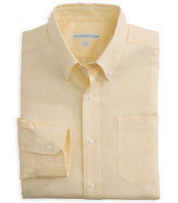 Classic Fit Royal Oxford in Yellow by Southern Tide - Country Club Prep
