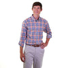 Classic Straight Gingham Wharf Shirt in Harvest Square Pumpkin by Castaway Clothing - Country Club Prep