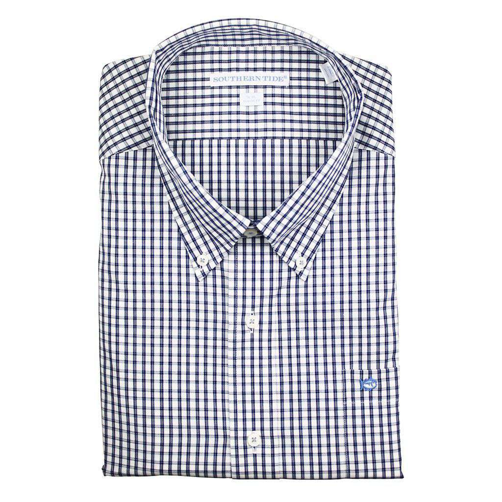 Classic Tattersall Sport Shirt in Deep Ocean by Southern Tide - Country Club Prep