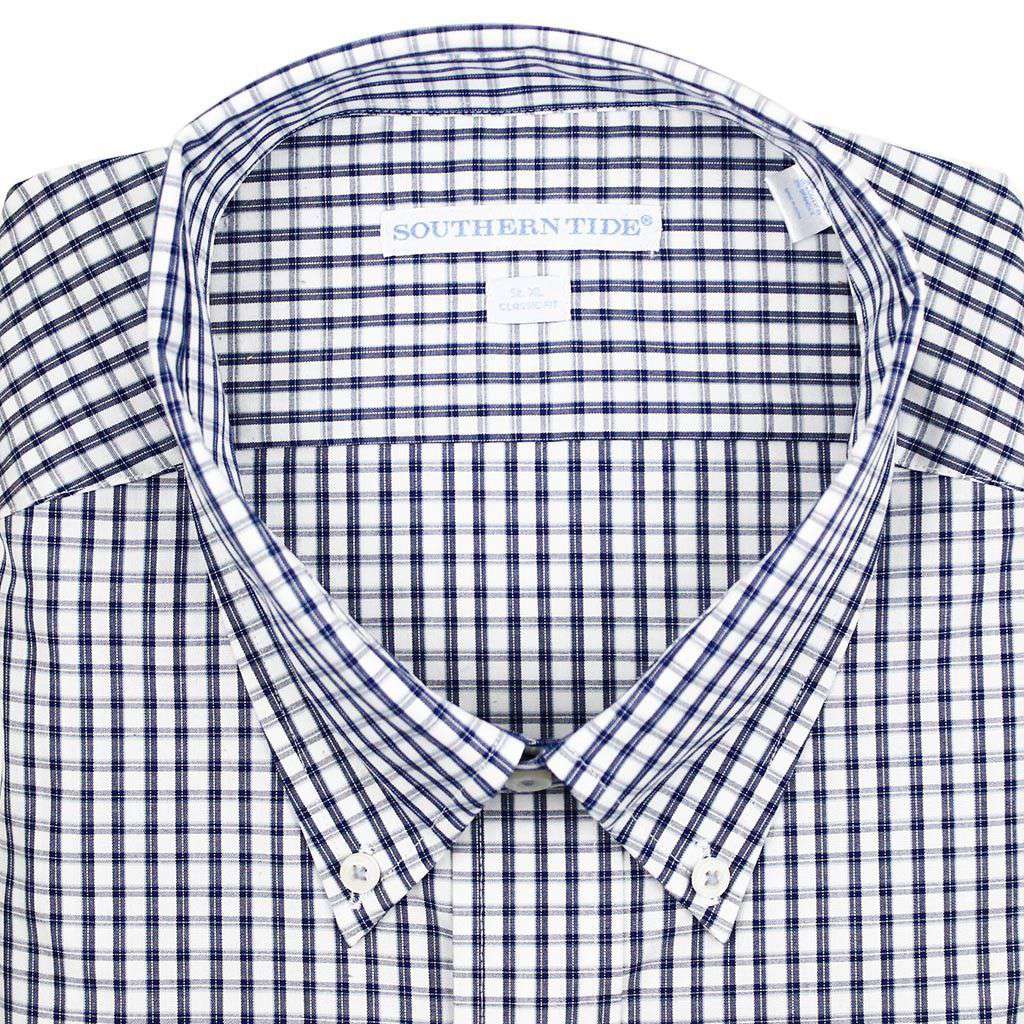 Classic Tattersall Sport Shirt in Deep Ocean by Southern Tide - Country Club Prep