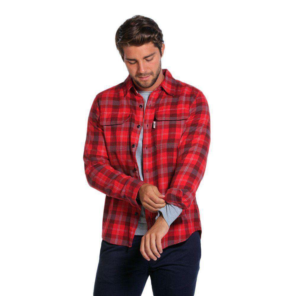 Conrad Button Down Shirt in Red & Grey by The Normal Brand - Country Club Prep