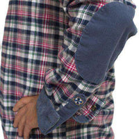 Daggett Quarter Button in Twin Plaid with Blue Fir by Castaway Clothing - Country Club Prep
