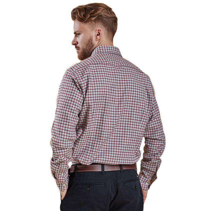 Dalby Tailored Fit Button Down in Red by Barbour - Country Club Prep