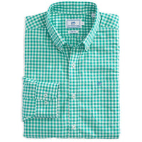 District Check Sport Shirt in Augusta Green by Southern Tide - Country Club Prep