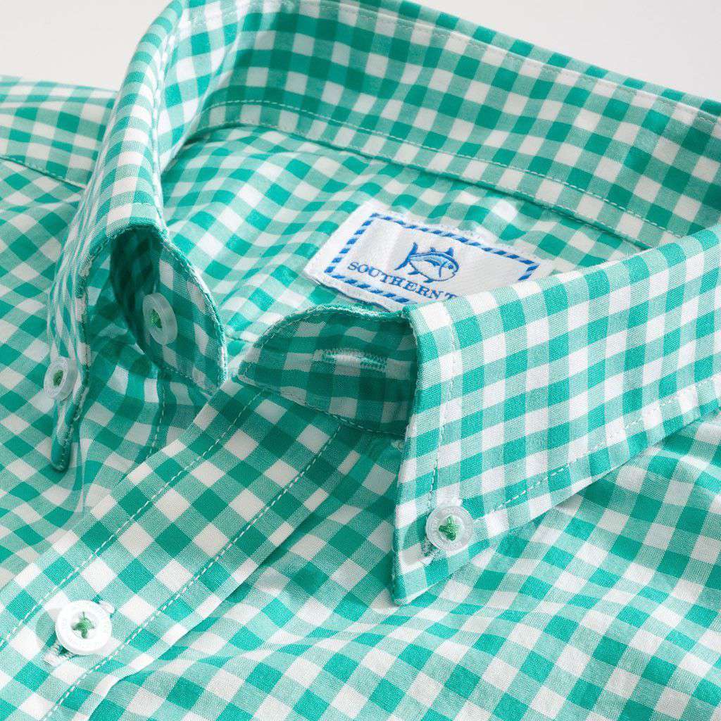 District Check Sport Shirt in Augusta Green by Southern Tide - Country Club Prep