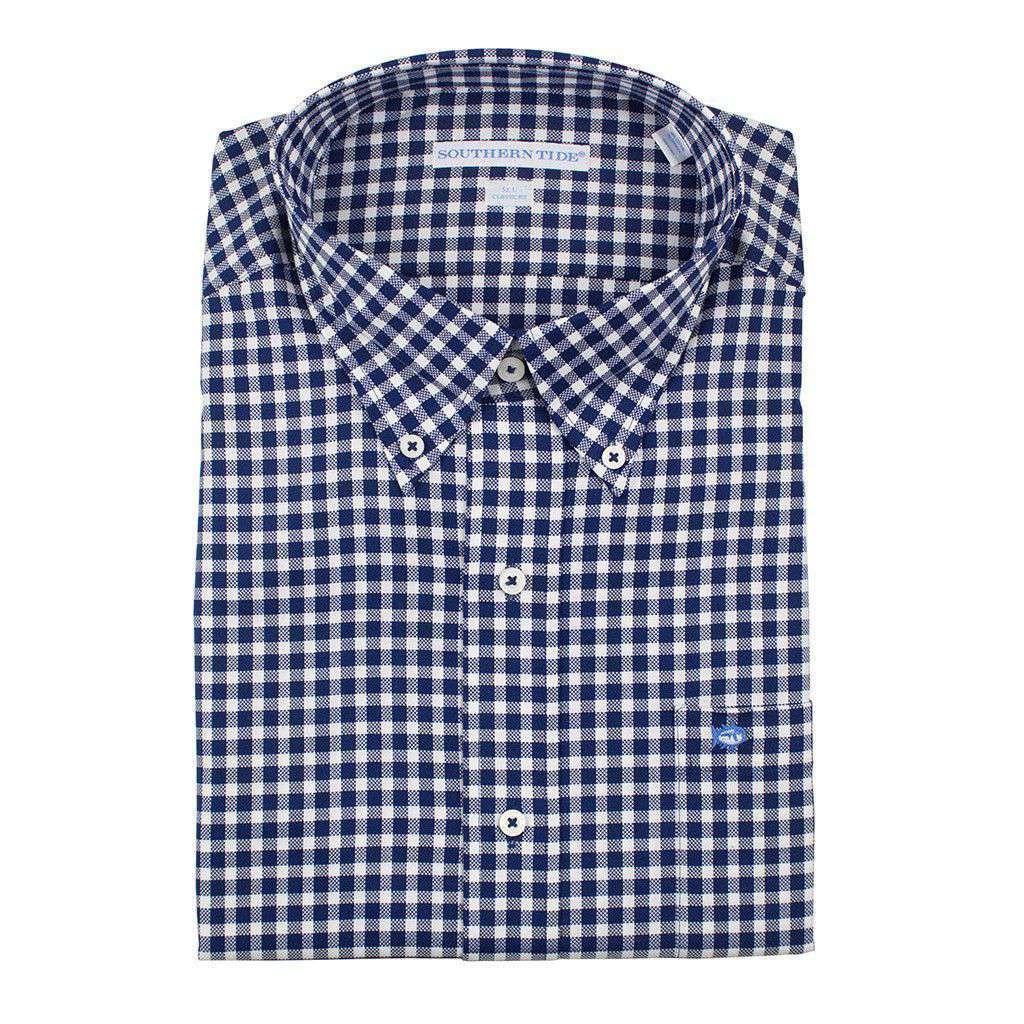 Southern Tide District Check Sport Shirt in Classic Blue – Country Club ...