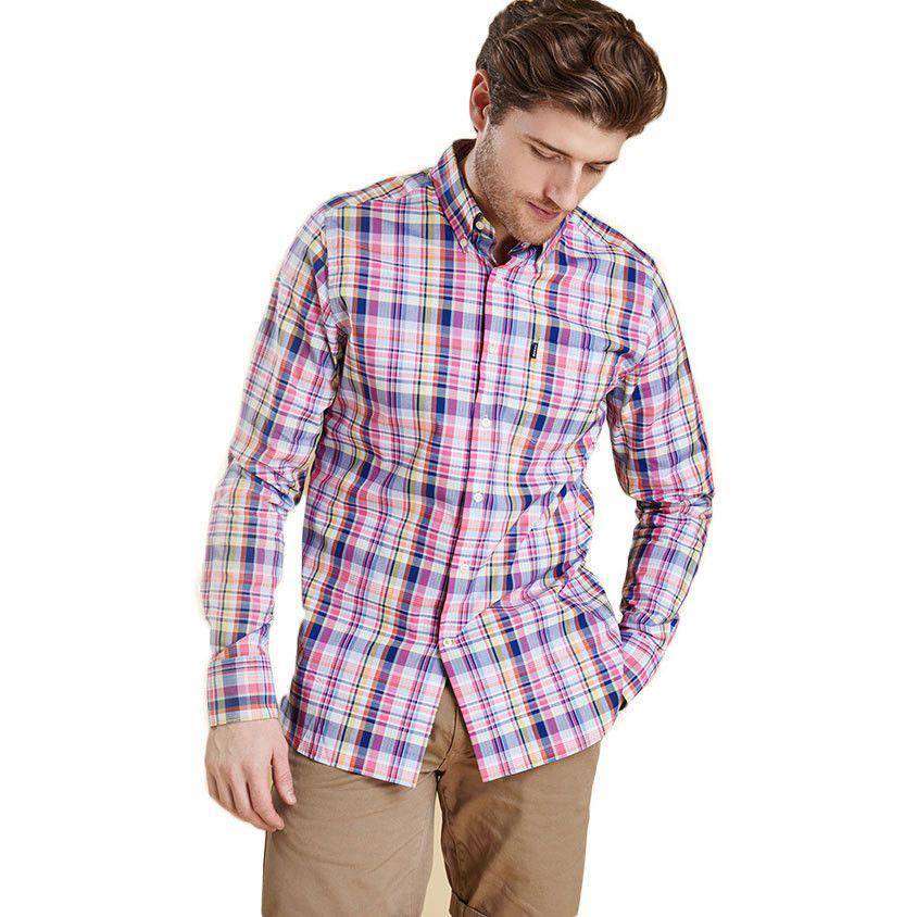 Douglas Tailored Fit Button Down in Candy Pink by Barbour - Country Club Prep