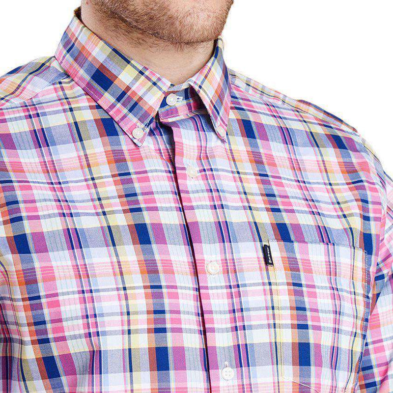 Douglas Tailored Fit Button Down in Candy Pink by Barbour - Country Club Prep