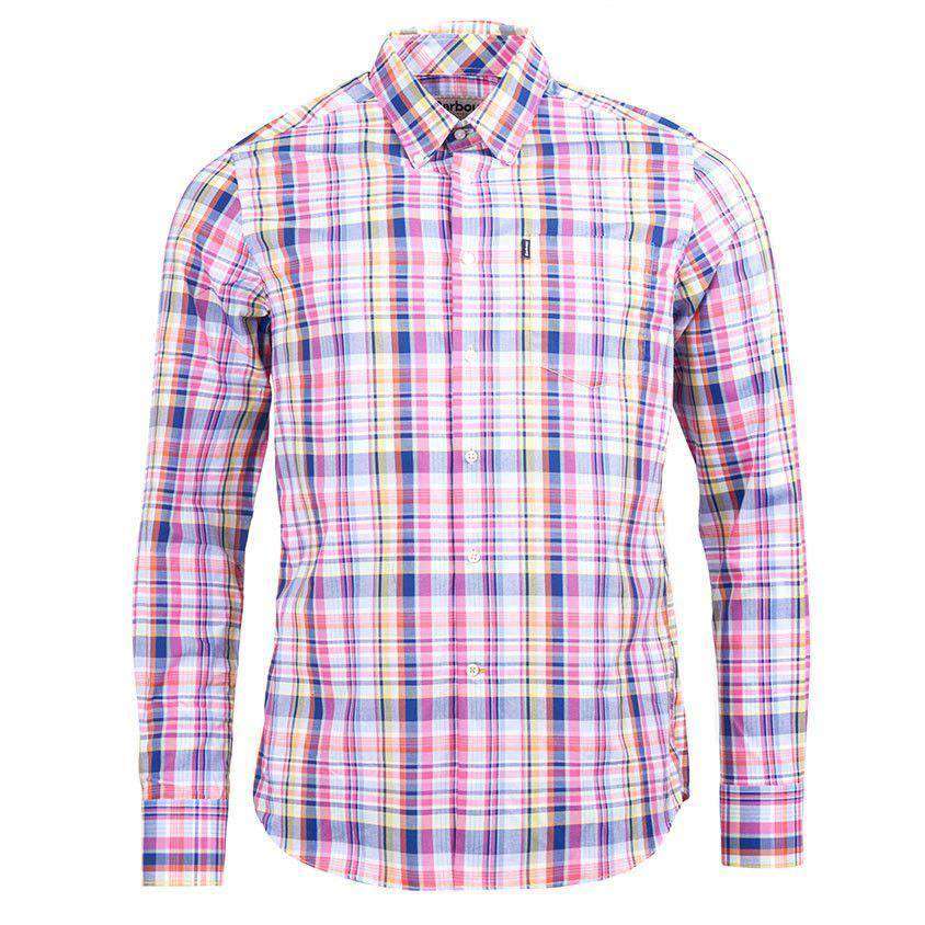 Douglas Tailored Fit Button Down in Candy Pink by Barbour - Country Club Prep