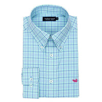 Dunlavy Check Dress Shirt in Lilac and Mint by Southern Marsh - Country Club Prep