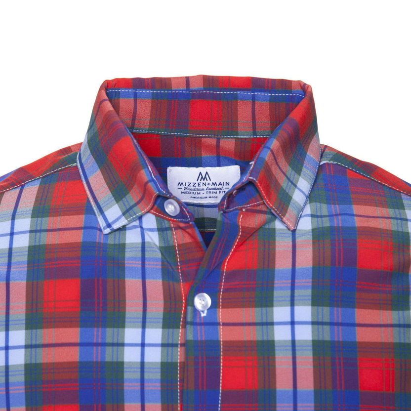 Mizzen and Main Eastman Dress Shirt in Multi Plaid Country Club Prep