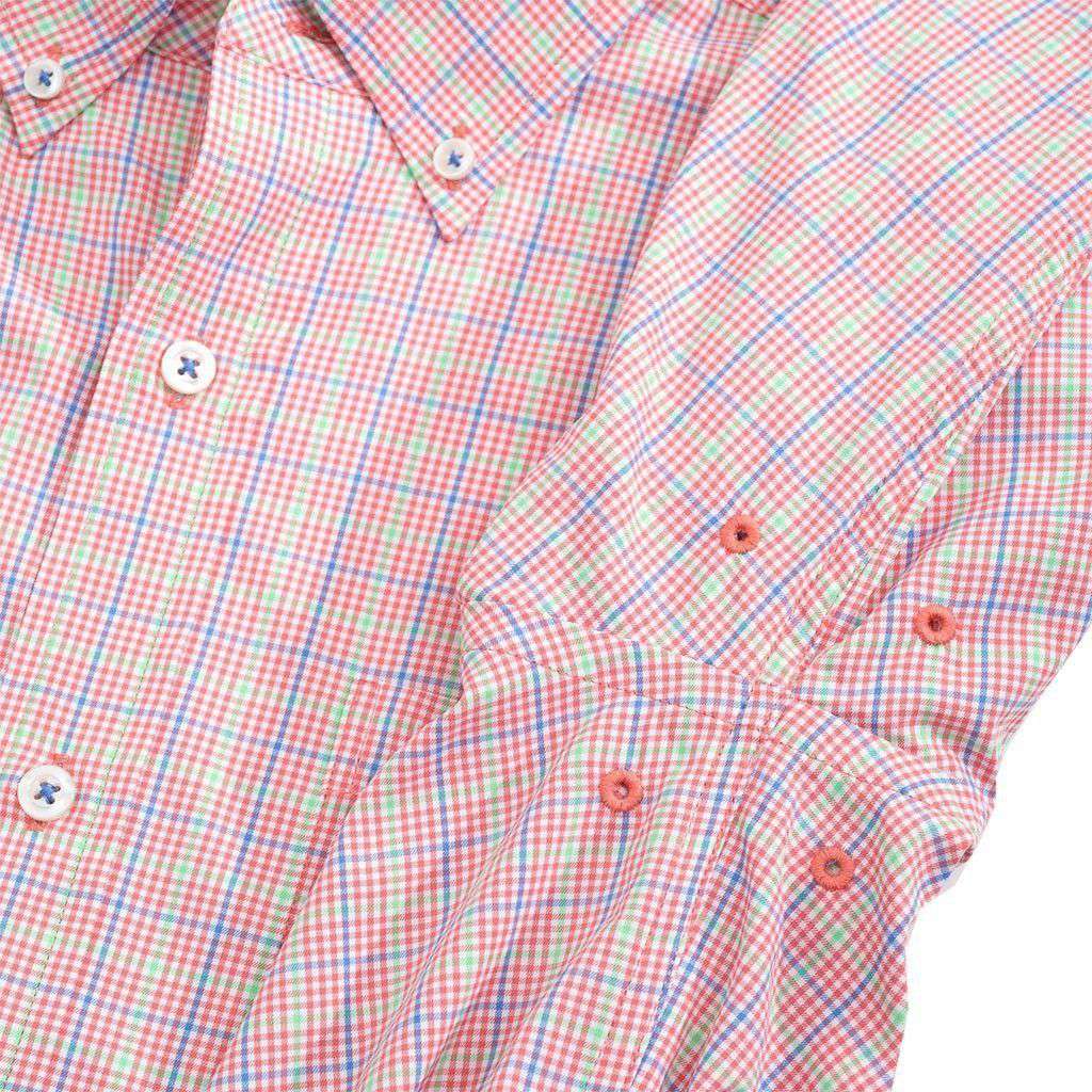 Edisto Island Plaid Intercoastal Performance Shirt in Paprika Red by Southern Tide - Country Club Prep