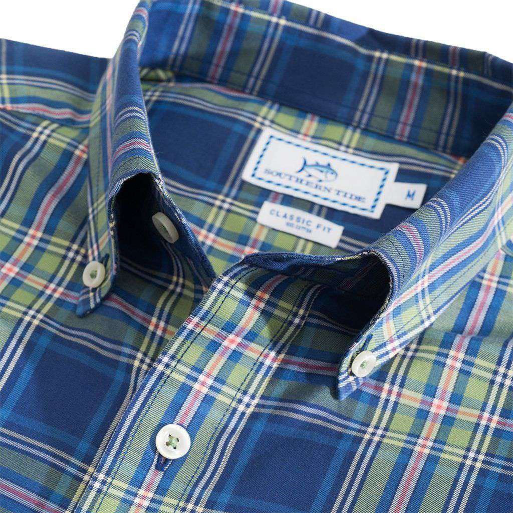 Flat Rock Plaid Sport Shirt in Blue Night by Southern Tide - Country Club Prep