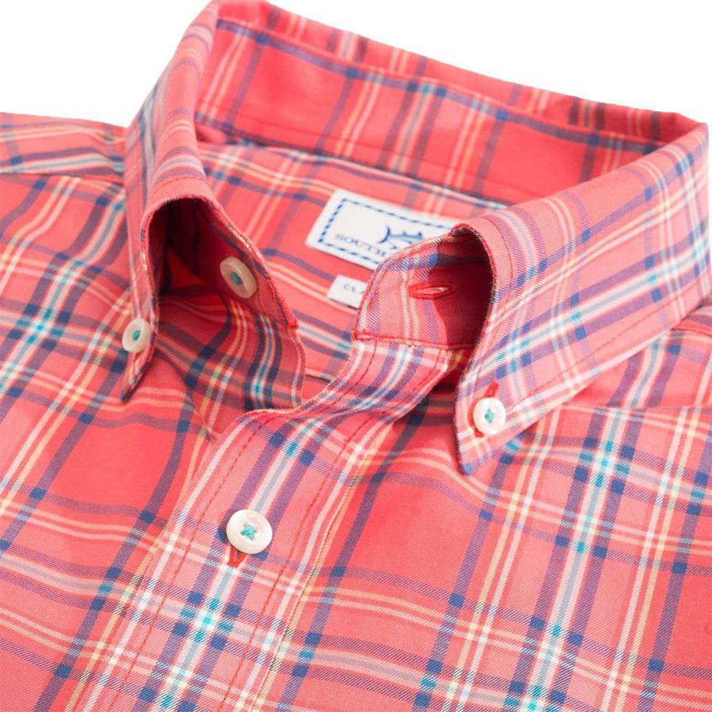 Flat Rock Plaid Sport Shirt in Spiced Coral by Southern Tide - Country Club Prep
