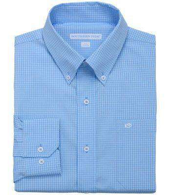 Fortune Hills Plaid Tailored Sport Shirt in Ocean Channel by Southern Tide - Country Club Prep