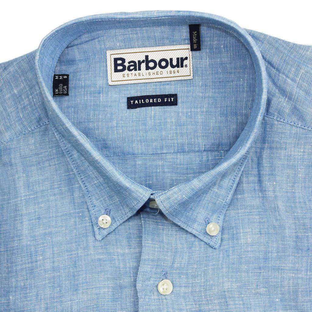 Frank Tailored Fit Button Down in Blue by Barbour - Country Club Prep