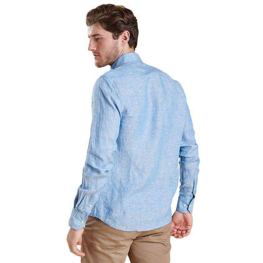 Frank Tailored Fit Button Down in Blue by Barbour - Country Club Prep