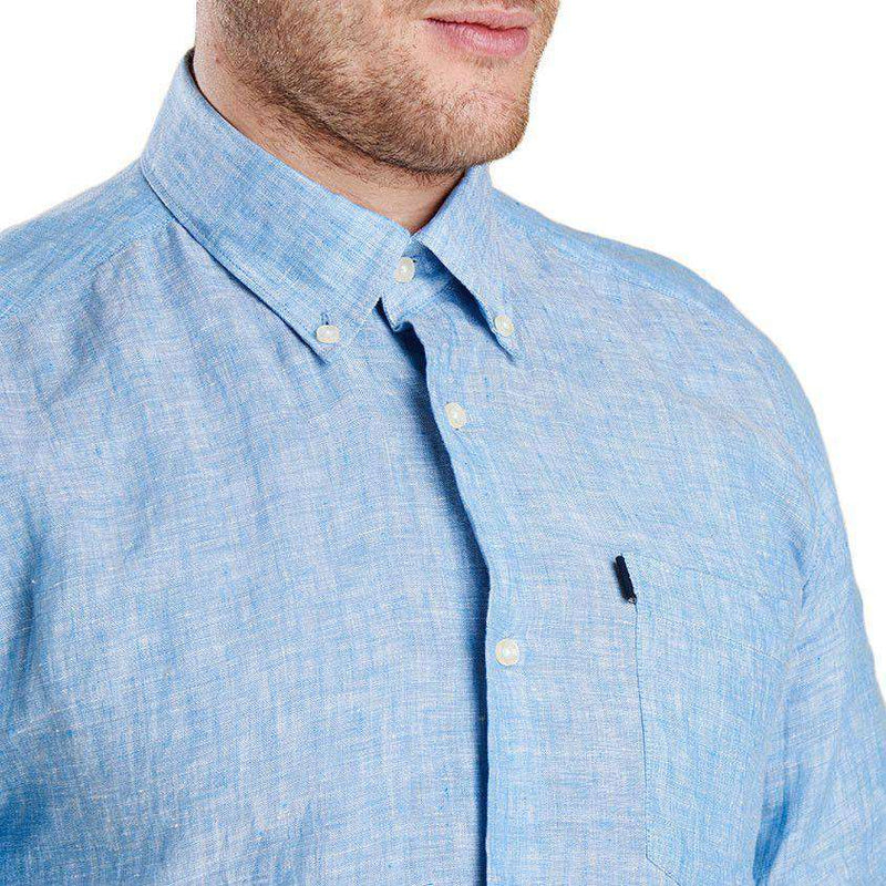 Frank Tailored Fit Button Down in Blue by Barbour - Country Club Prep