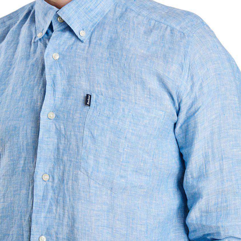 Frank Tailored Fit Button Down in Blue by Barbour - Country Club Prep