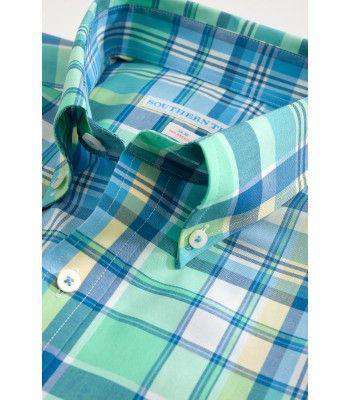 Full Throttle Classic Fit Sport Shirt in Starboard Plaid by Southern Tide - Country Club Prep