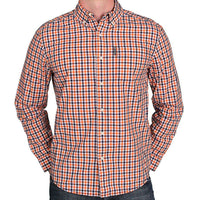 Gingham Shirt in Orange and Navy by Sperry - Country Club Prep