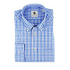 Goal Line Shirt in Blue Gingham by Southern Proper - Country Club Prep