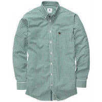 Goal Line Shirt in Forest Green Gingham by Southern Proper - Country Club Prep