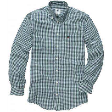 Goal Line Shirt in Navy/Green Small Check by Southern Proper - Country Club Prep