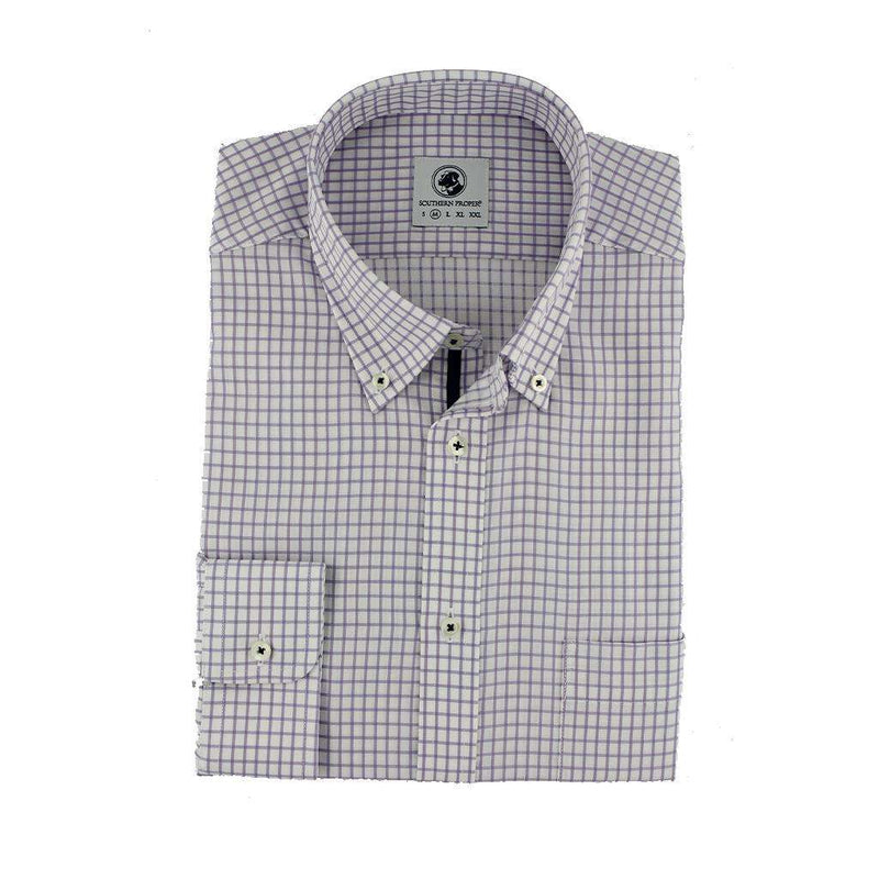 Southern Proper Goal Line Shirt in Purple Tattersall – Country Club Prep