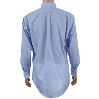 Golfcart Embroidered Button Down in Blue Gingham by Country Club Prep - Country Club Prep