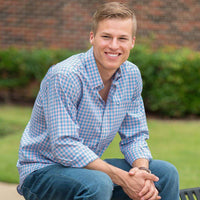 Harbor Plaid Cotton Club Shirt in Harbor Blue by The Southern Shirt Co. - Country Club Prep