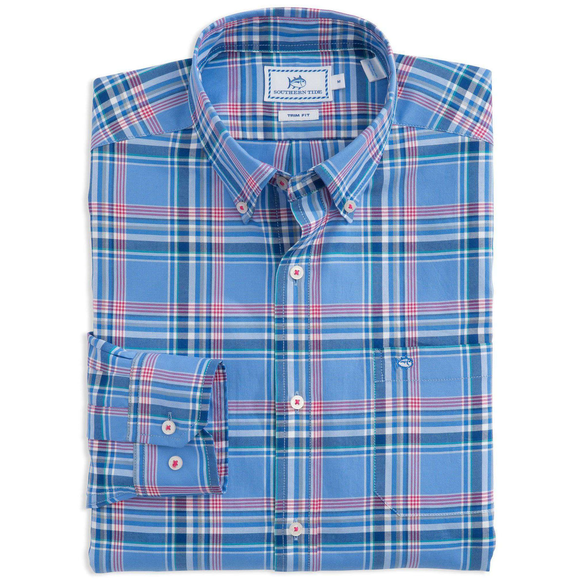 Harbor Plaid Sport Shirt in Cool Water by Southern Tide - Country Club Prep