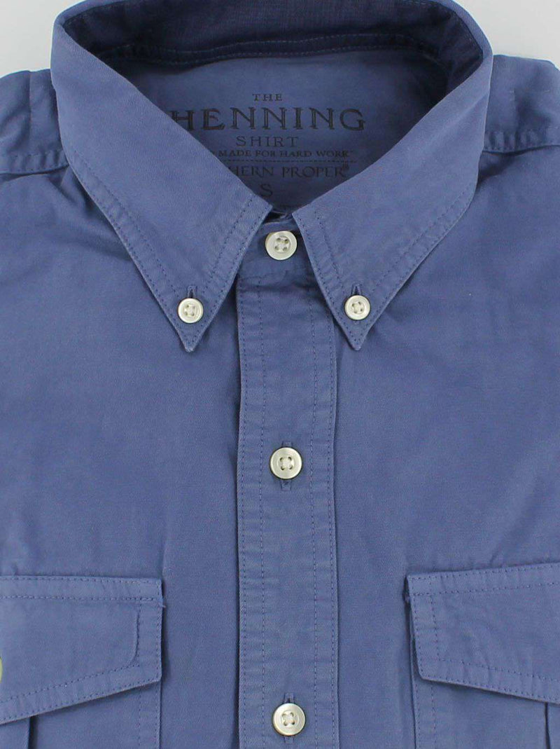 Henning Shirt in Faded Navy by Southern Proper - Country Club Prep