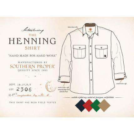 Henning Shirt in Red by Southern Proper - Country Club Prep