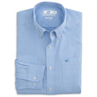 Highgate Check Classic Fit Sport Shirt in Sail Blue by Southern Tide - Country Club Prep