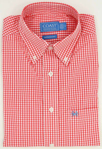 Huntington Shirt in Grapefruit Pink by Coast - Country Club Prep