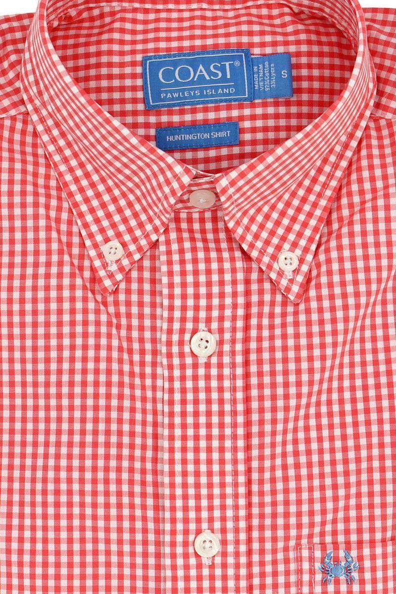 Huntington Shirt in Grapefruit Pink by Coast - Country Club Prep