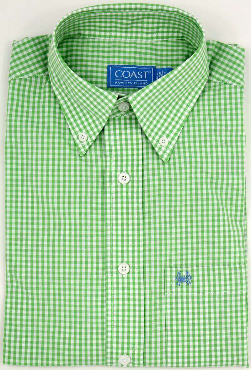 Huntington Shirt in Palm Green by Coast - Country Club Prep