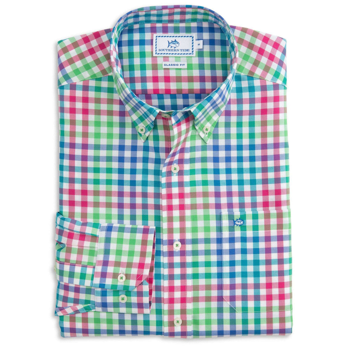 Laurel Falls Plaid Sport Shirt in Teal Depths by Southern Tide - Country Club Prep