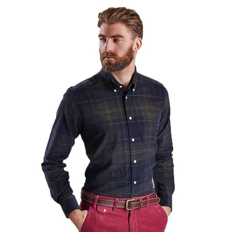 Lawerence Tailored Fit Button Down in Classic Tartan by Barbour - Country Club Prep