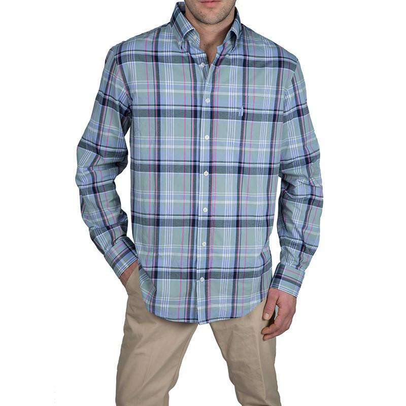 Light Weight Plaid Button-Downs in Spring Fling Green by Johnnie-O - Country Club Prep